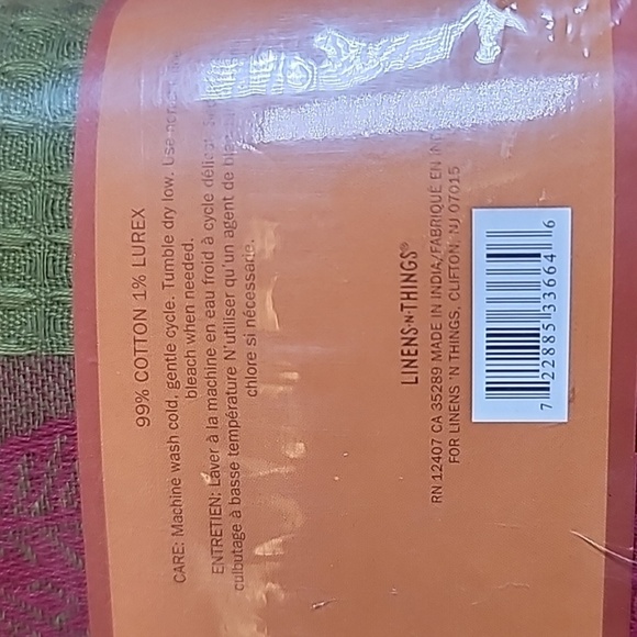 0719. NWTs ~ Harvest Blaze Waffle Napkins (4) & Placemats (4)~ Beautiful ๐ - Picture 5 of 9